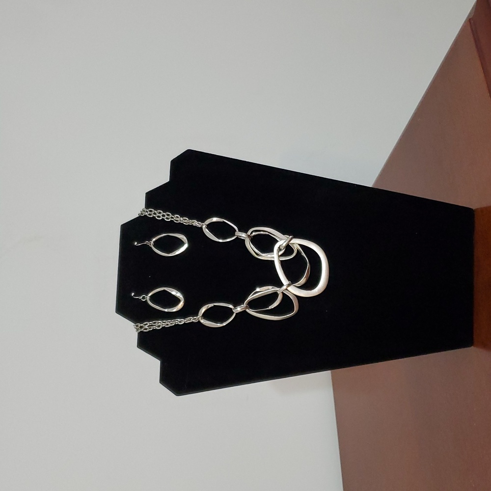 Striking Asymmetrical Necklace and Earring set